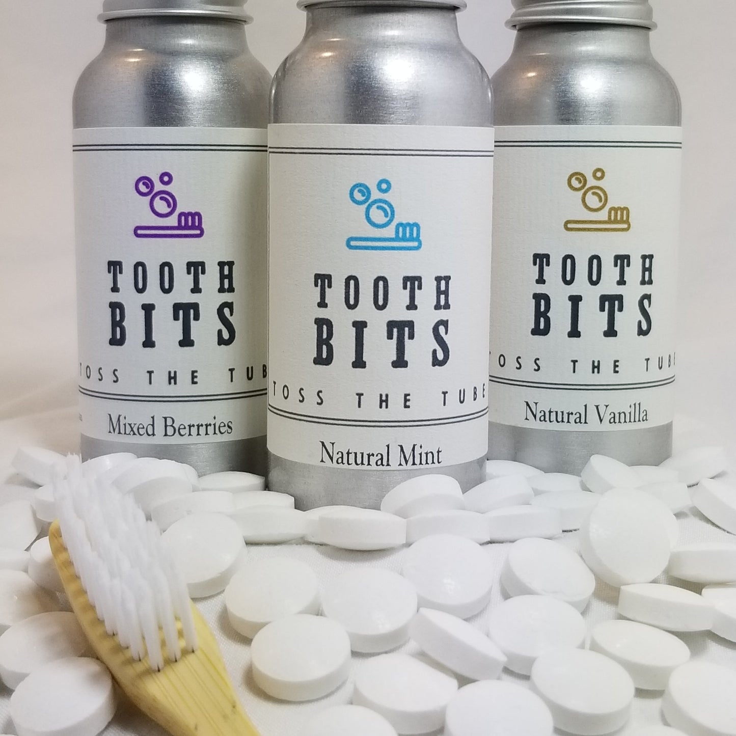 TOOTH BITS® - Natural Mint toothbrushing tablets