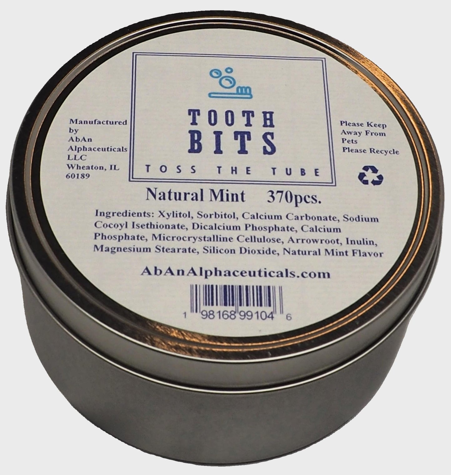 TOOTH BITS® - Natural Mint toothbrushing tablets