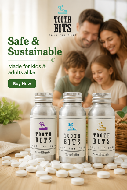 TOOTH BITS® - Natural Vanilla toothbrushing tablets