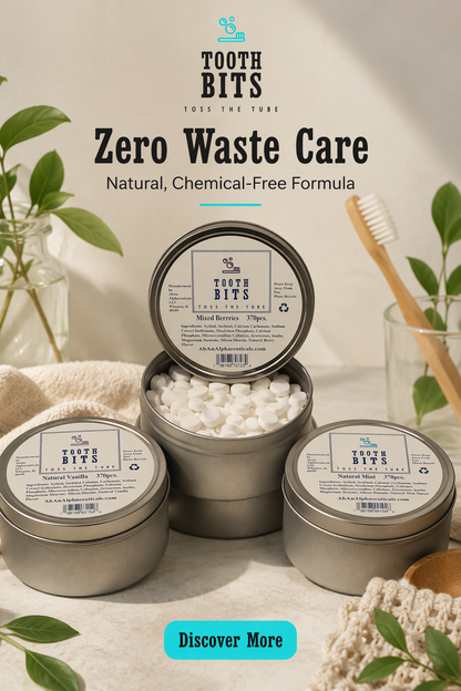 TOOTH BITS® - Natural Vanilla toothbrushing tablets
